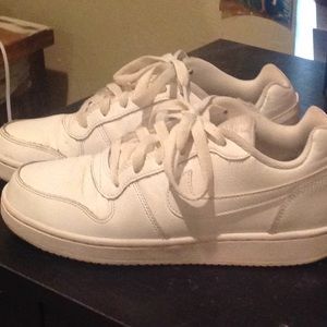 White Nike Air Force ones